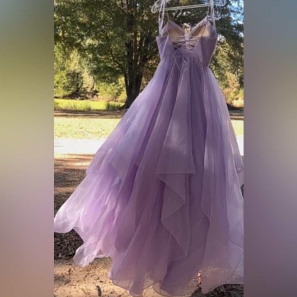 A Beautiful Pixie Style Periwinkle Colored Dress. - image 2